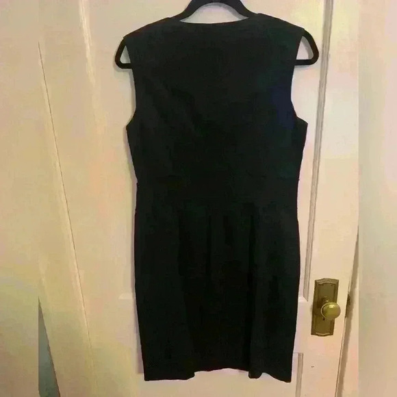 LaVia18 Navy Linen Like Cotton Dress, Italian size 46, Women’s Size 10 - Picture 3 of 13